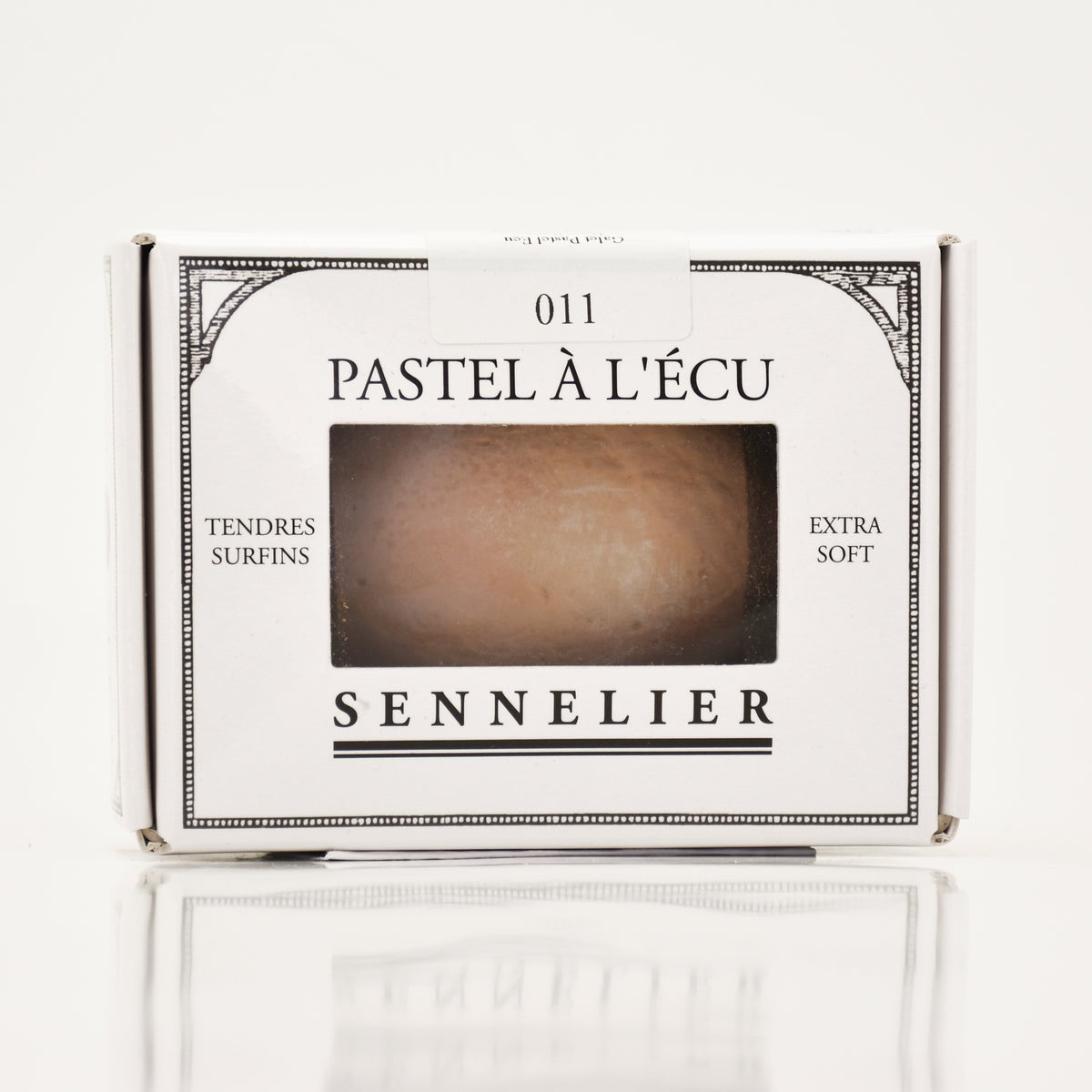 Galet pastel a l'écu - bru rouge