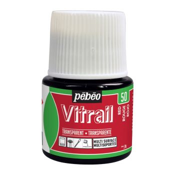 Peinture Vitrail 45ml Rouge - Pebeo