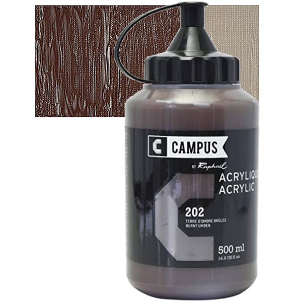 campus acrylique Terre d'ombre brulée 500ml