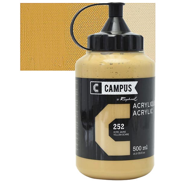 CAMPUS ACRYLIQUE OCRE JAUNE 500ML
