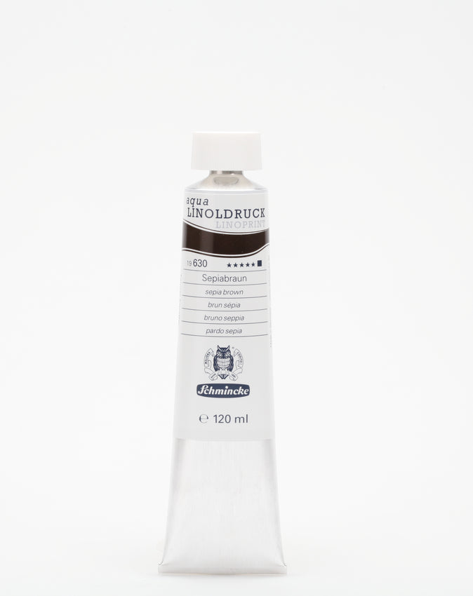 Aqua - Linoldruck de 120ml Brun Sépia