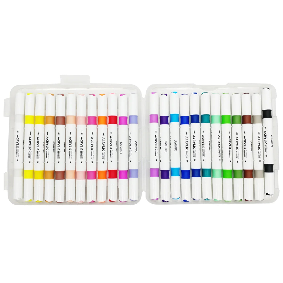 Hộp 24 Bút Màu Acrylic 2 Đầu - Deli HM924-24