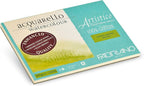 Fabriano Artistico Acquarello Watercolour, blanc naturel, grain grossier, 18 x 26 cm, 20 feuilles 300 g/m², carton aquarelle de qualité supérieure, bloc encollé sur les 4 côtés, blanc