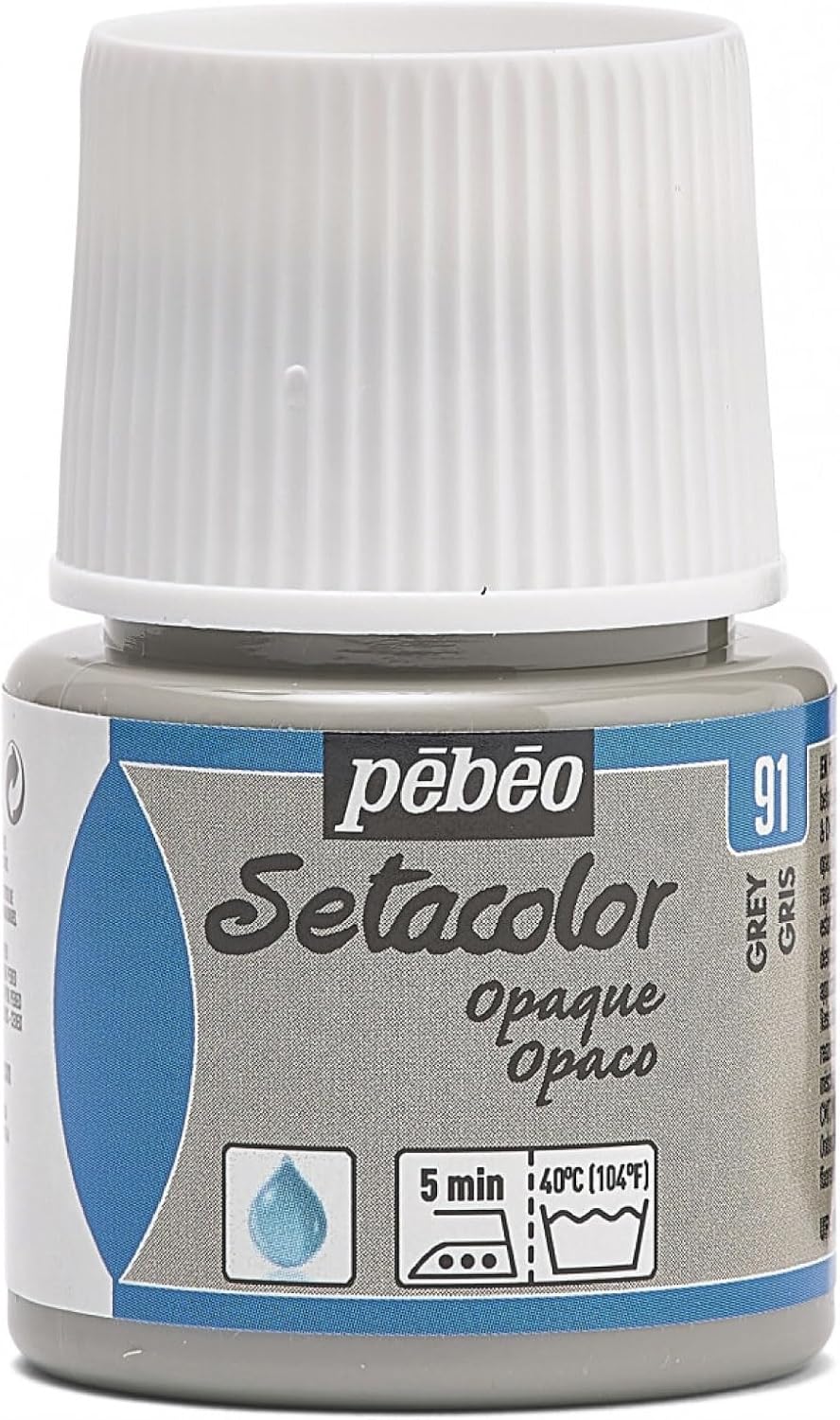 Pébéo 295091 Setacolor Opaque 1 Flacon Gris 45 ML