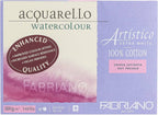 Fabriano Artistico Acquarello Watercolour Extra Blanc Grain épais 26 x 36 cm 20 Feuilles 300 g/m² Carton Aquarelle de qualité supérieure avec 4 côtés encollés