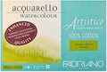 Fabriano Artistico Acquarello 19023045 Watercolour Bloc de 20 feuilles de carton aquarelle 300 g/m² Blanc naturel 30,5 x 45,5 cm