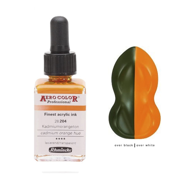 Aero shine Cadmium orange hue (28ML) aerocolor finest ink by SCHMINCKE