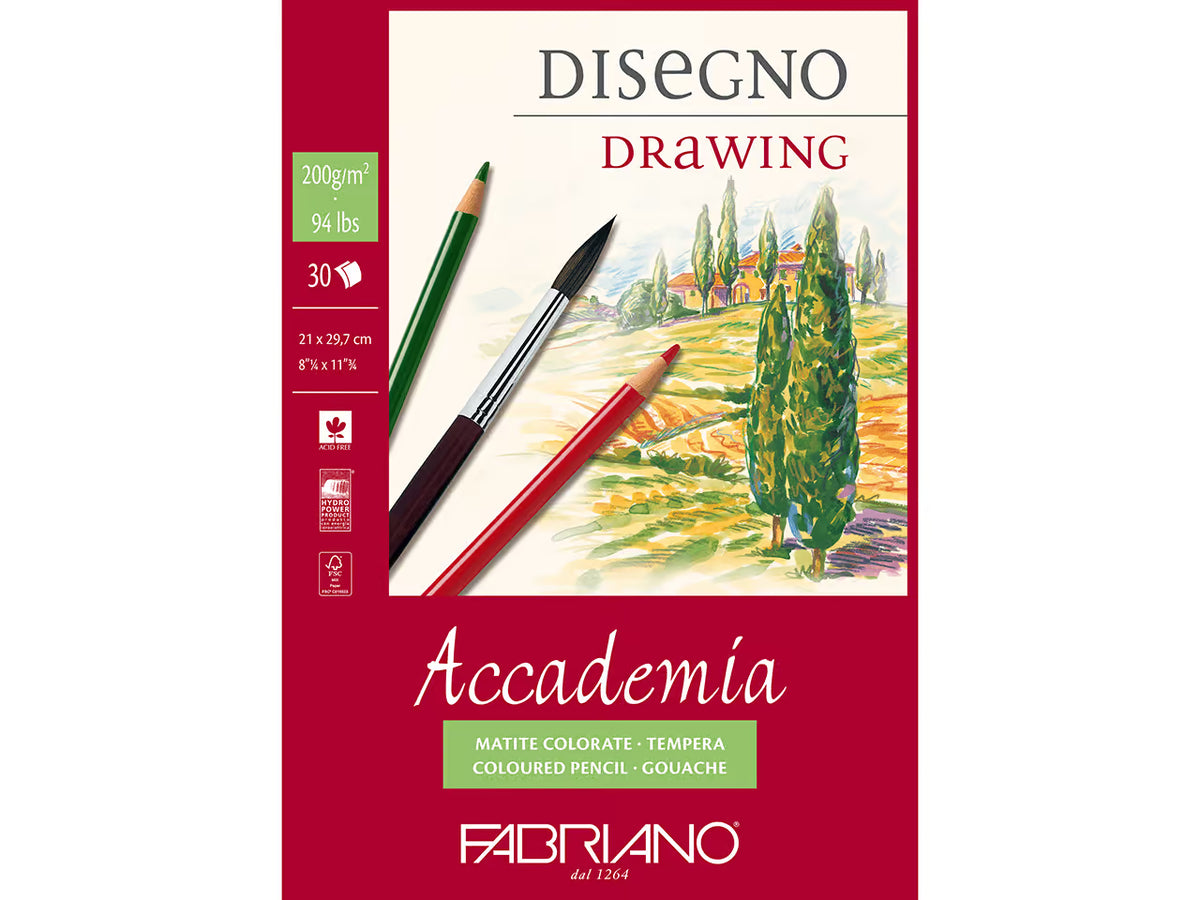 Bloc Spirale A4 Fabriano Accademia – 30 feuilles – 200 g/m²