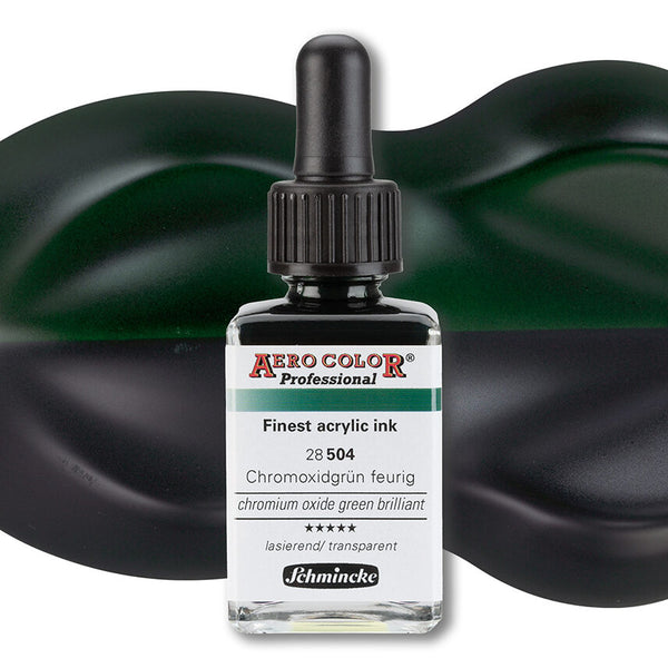 Aero shine Chromium oxide green brilliant (28ML) aerocolor finest ink by SCHMINCKE