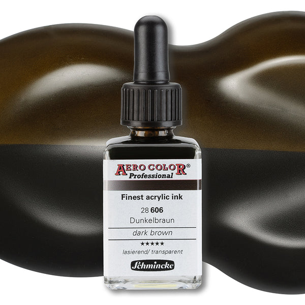 Aero shine Dark brown (28ML) aerocolor finest ink by SCHMINCKE