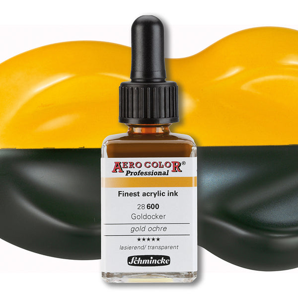 Aero shine gold ochre (28ML) aerocolor finest ink by SCHMINCKE