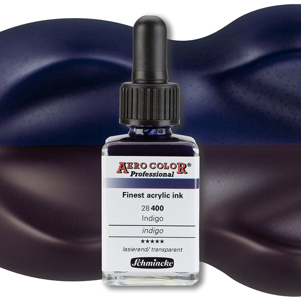 Aero shine Indigo '28ML) aerocolor finest ink by SCHMINCKE