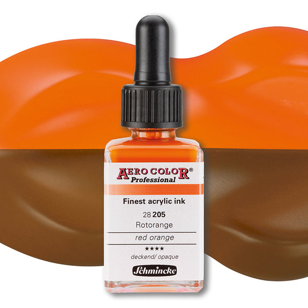 Aero shine Red orange (28ML) aerocolor finest ink by SCHMINCKE