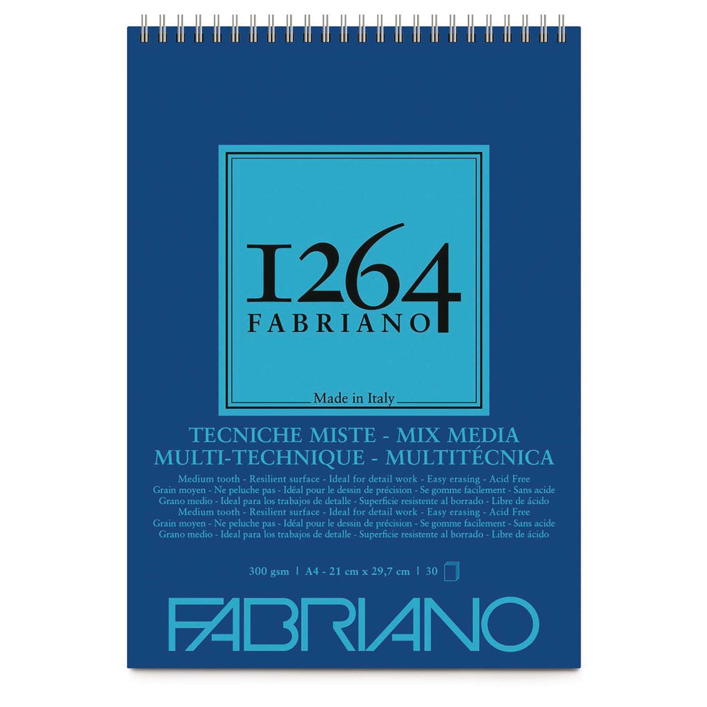 Bloc Fabriano 1264 Mixed Media A4 300 g/m² – 30 feuilles