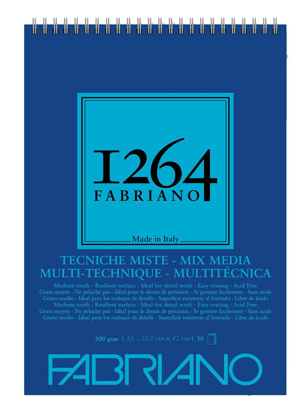 bloc Fabriano 1264 Mixed Media A3 300 g/m² – 30 feuilles
