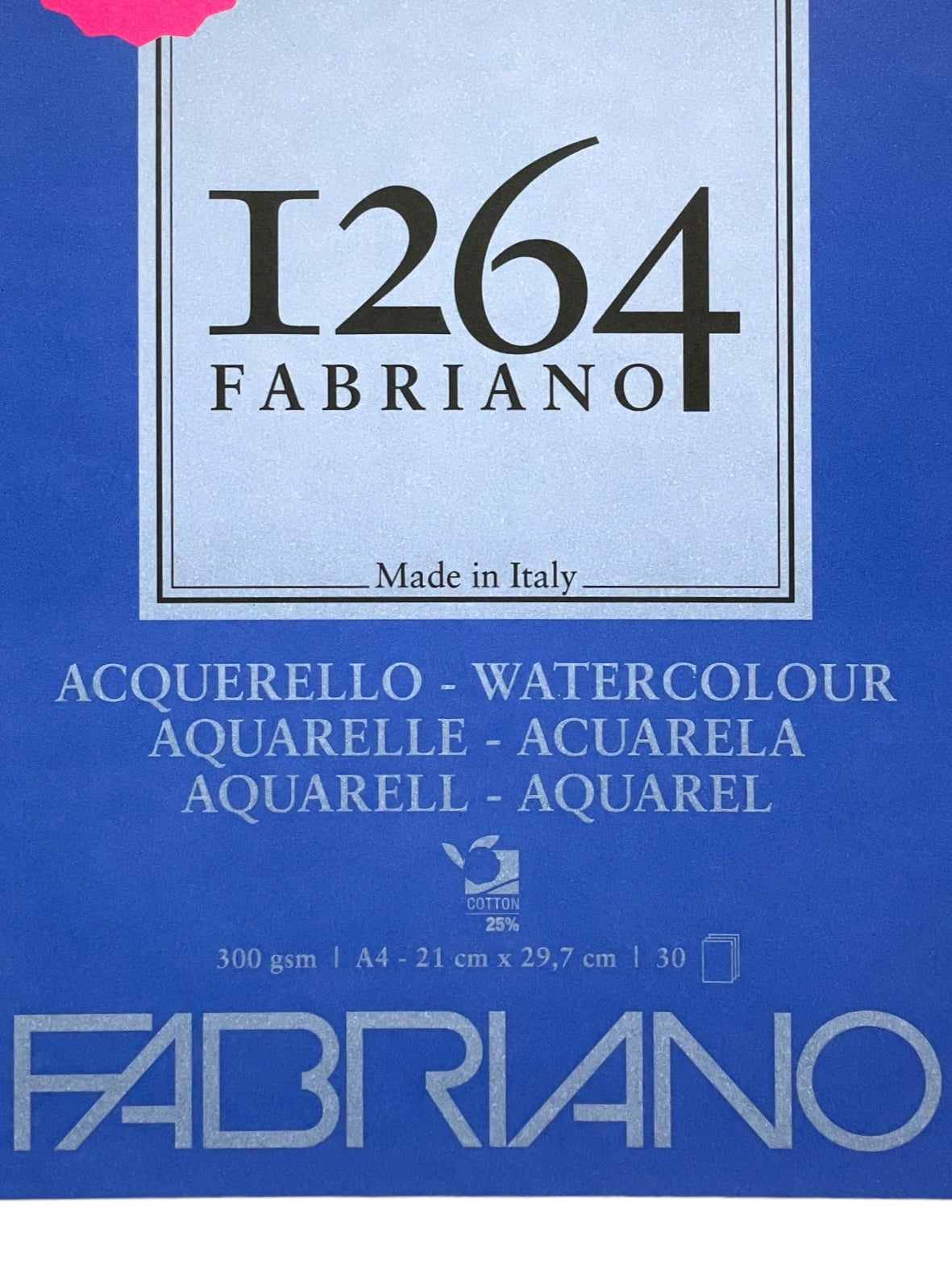 Bloc Fabriano 1264 Watercolour A4 300 g/m² – 30 feuilles