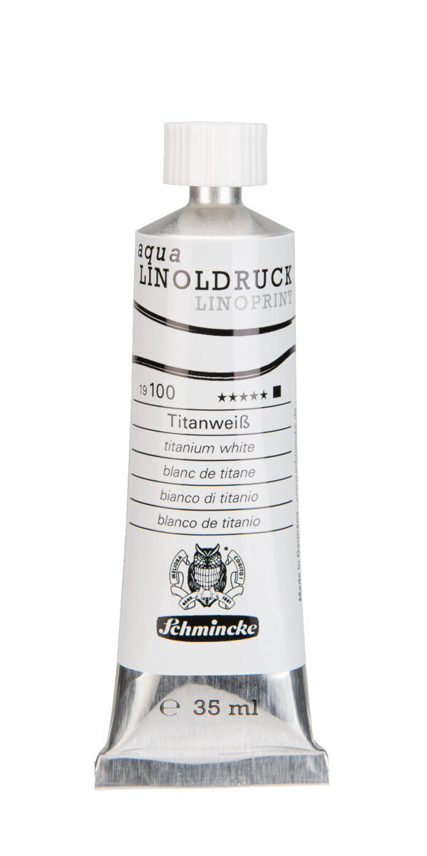 Aqua- Linoldruck de 120ml Blanc de Titane