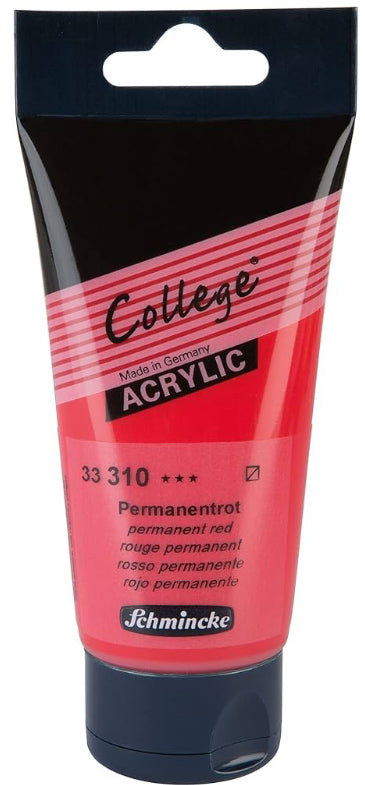Collège acrylique 75ml rouge permanent