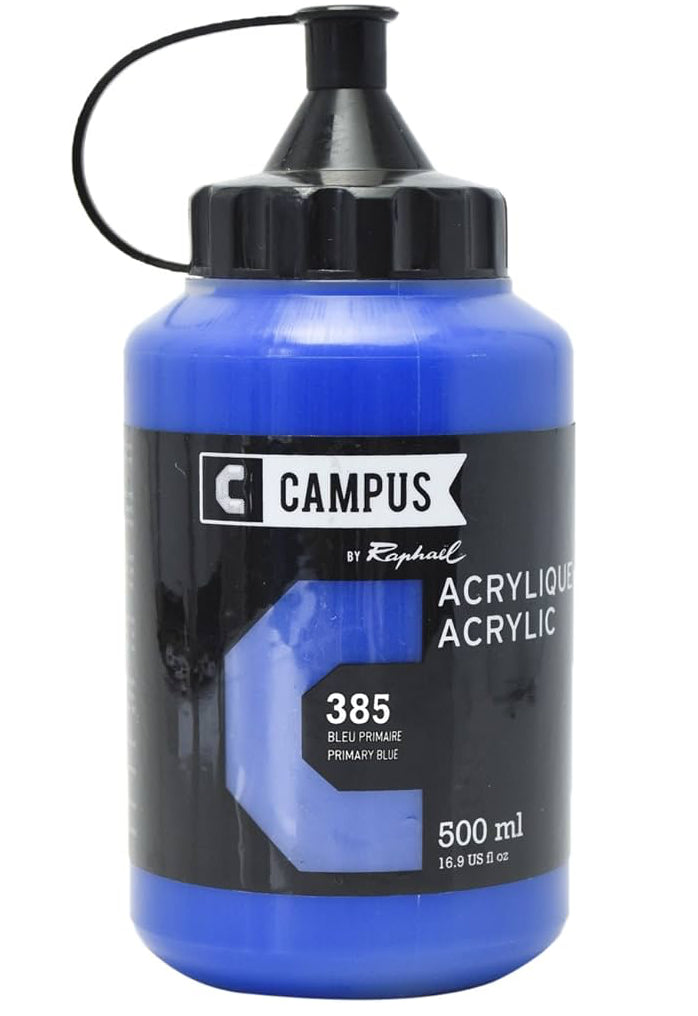 Acrylique bleu primaire 500ml campus