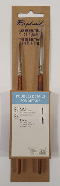 2 PINCEAUX AQUARELLE 'RAPHAËL - LES ESSENTIELS' POUR LES DÉTAILS