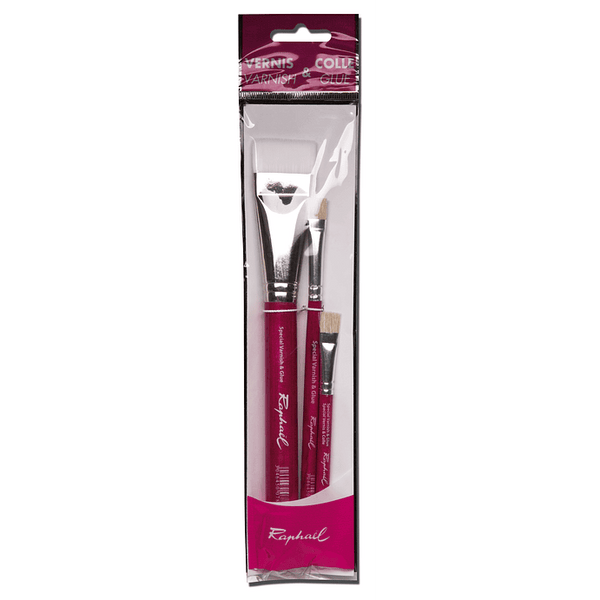 Pinceau Raphaël spécial vernis set 3 unités