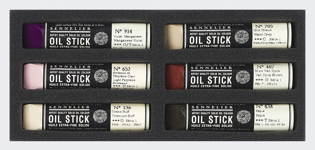 Etui 6 mini Oil Sticks Tons Foncés