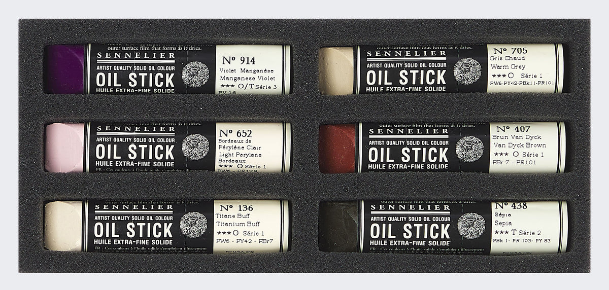 Etui 6 mini Oil Sticks Tons Foncés