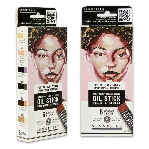 Etui 6 mini Oil Sticks Tons Foncés