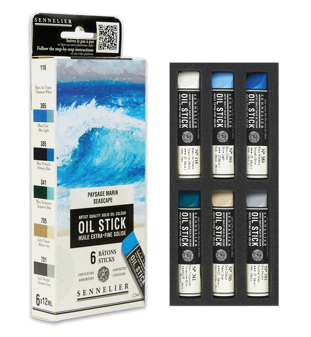 Etui 6 mini Oil Sticks Paysage Marin