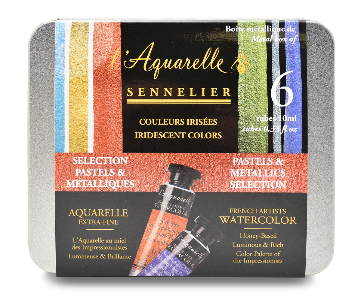 Set Aquarelle Extra-Fine METAL 6 couleurs SENNELIER