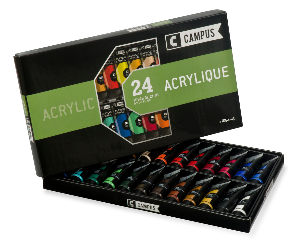 Set 24 Couleurs 21ml Acrylique CAMPUS