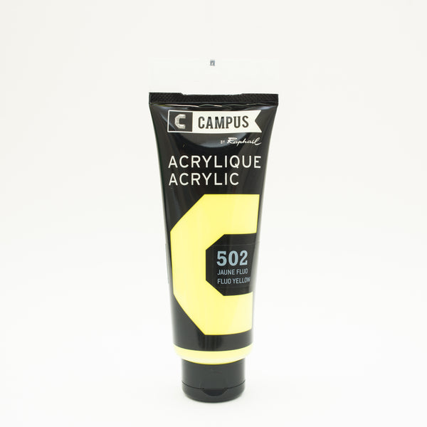 Acrylique Jaune Fluo 100ml - CAMPUS