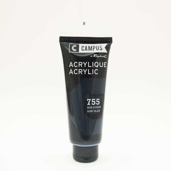 Acrylique Noir d'ivoire 100ml - CAMPUS