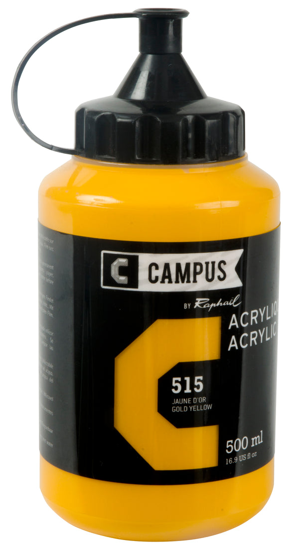 Acrylique Jaune D'or 500ml - Campus