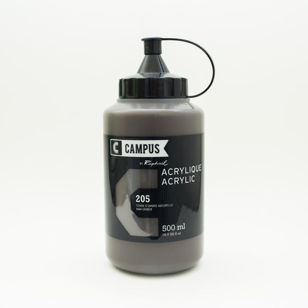 Acrylique Terre D'ombre Naturelle 500ml - Campus