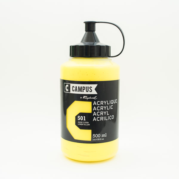 Acrylique Jaune Citron 500ml - Campus