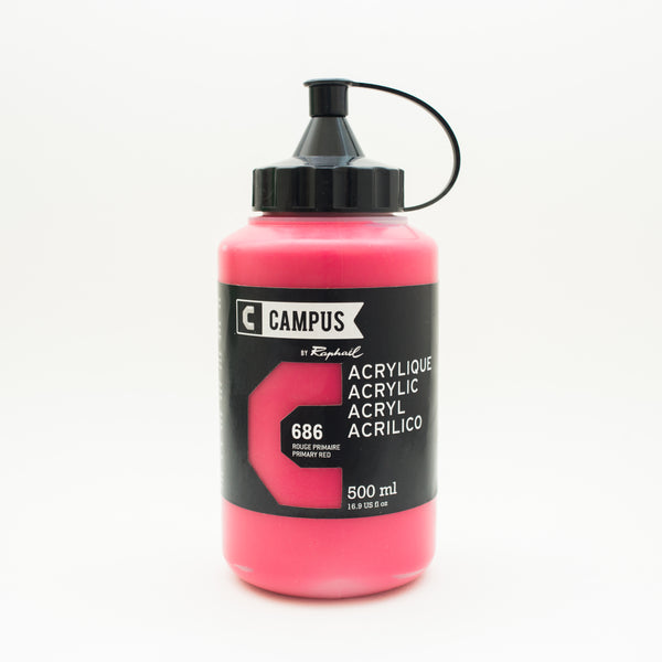 Acrylique Rouge Primaire 500ml - Campus