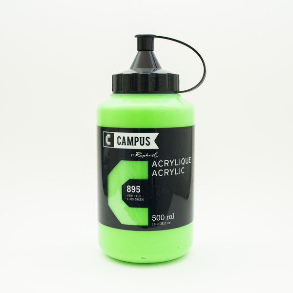 Acrylique Vert Fluo 500ml - Campus