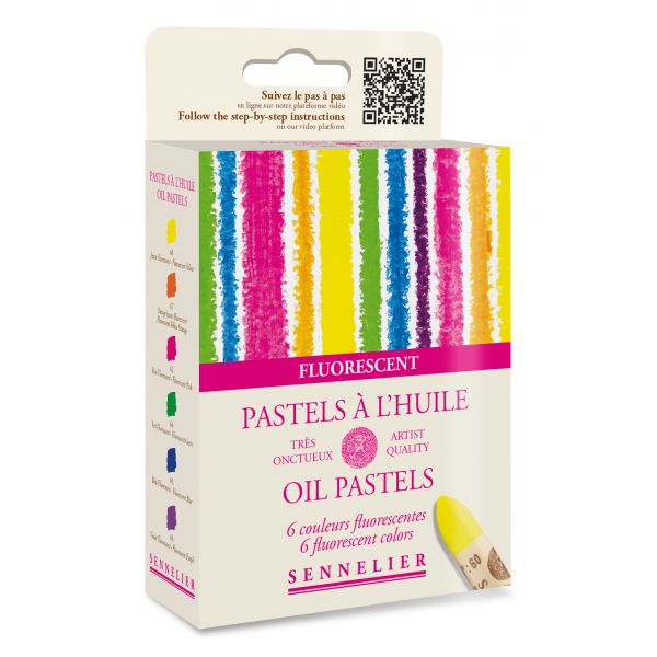 Pastels à l'Huile Sennelier - 6 Couleurs - Fluorescent