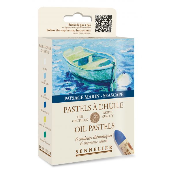 Pastels à l'Huile Sennelier - 6 Couleurs - Paysage Marin