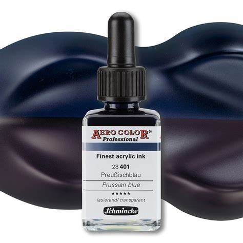 Aero shine Prussian blue (28ML) aerocolor finest ink by SCHMINCKE