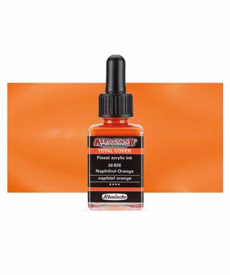 Aero shine Naphtol orange (28ML) aerocolor finest ink by SCHMINCKE