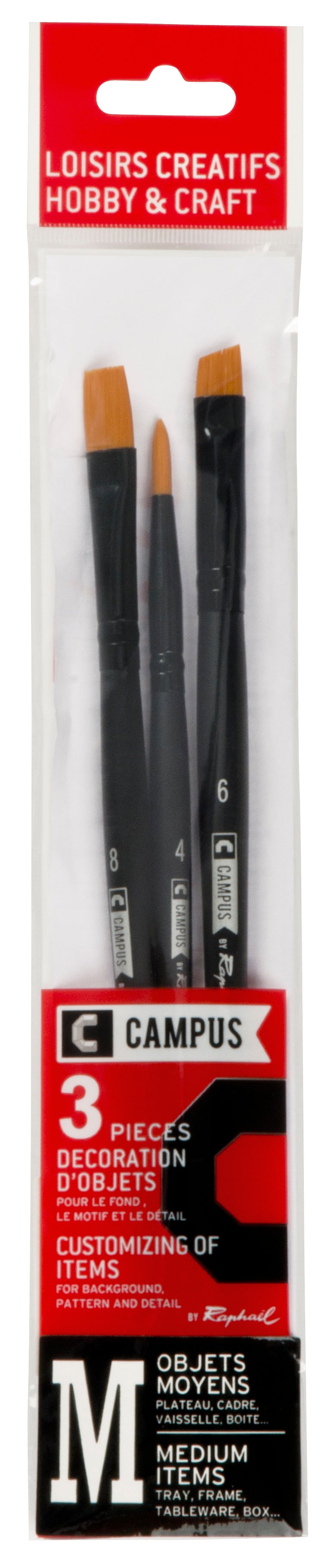Set de 3 Pinceaux Loisirs TAILLE L by CAMPUS