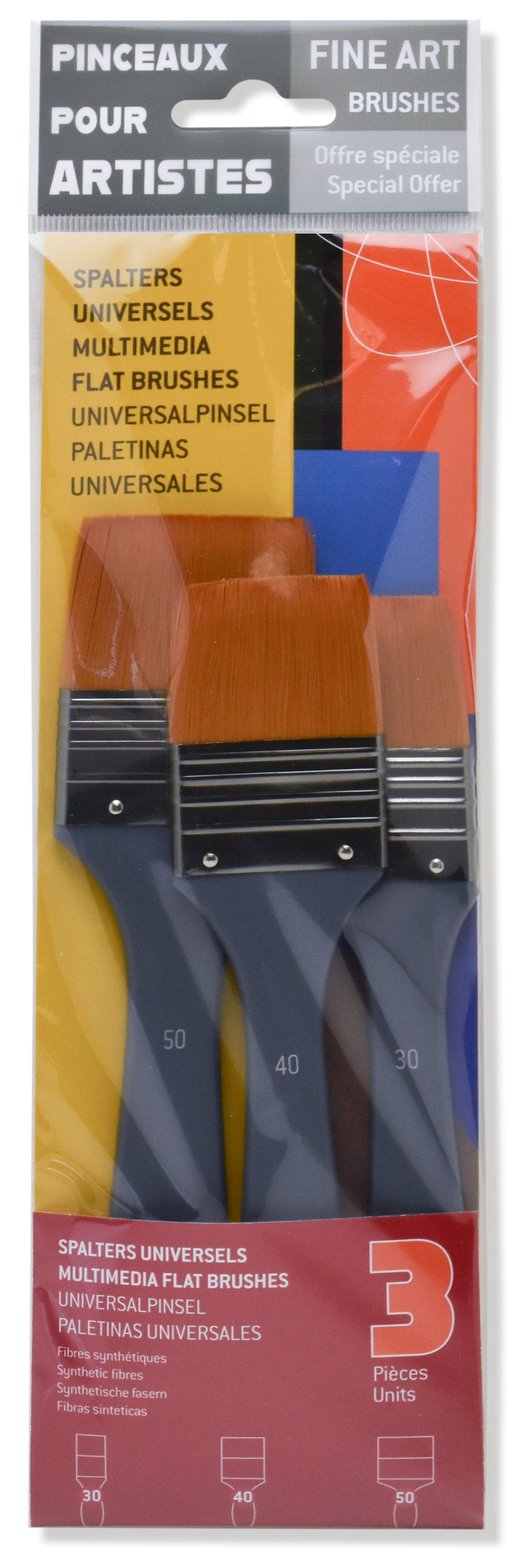 Pinceaux set de 3 spalters