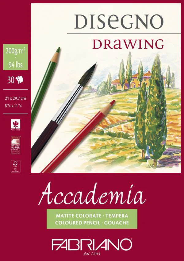 Bloc Spirale A4 Fabriano Accademia – 30 feuilles – 200 g/m²