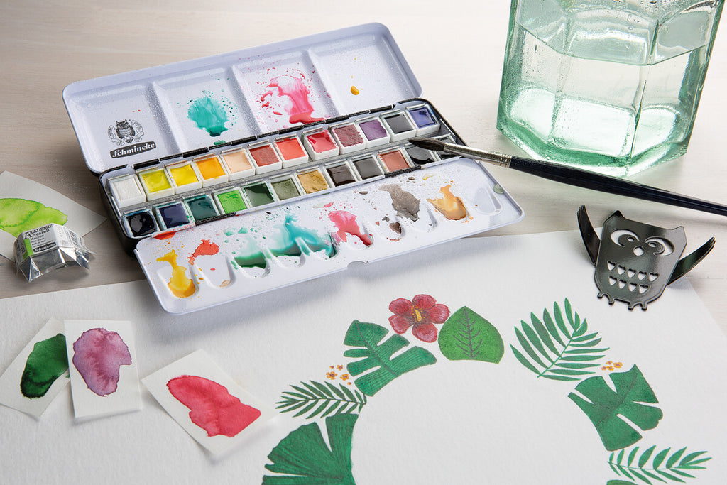 Akademie Aquarelle Fine Set 24 demi godets