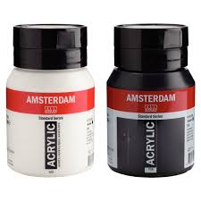 AMSTERDAM ACRYLIQUE 500ML BLANC DE TITANE