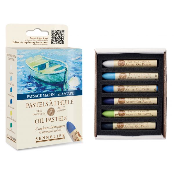 Pastels à l'Huile Sennelier - 6 Couleurs - Paysage Marin