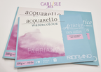Fabriano Artistico Acquarello Watercolour Extra Blanc Grain épais 26 x 36 cm 20 Feuilles 300 g/m² Carton Aquarelle de qualité supérieure avec 4 côtés encollés