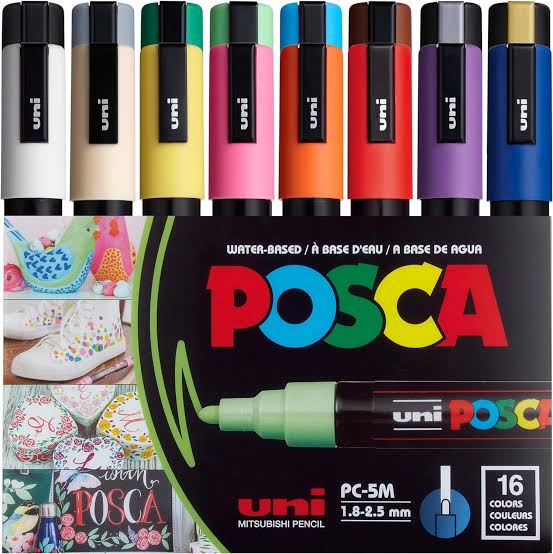 Paquet de 16 marqueurs POSCA de 5M